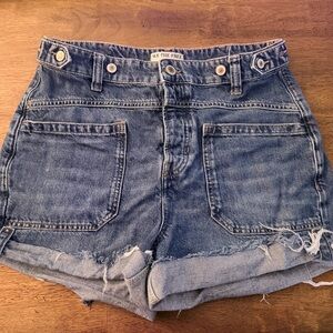 We The Free Sailor Blue Denim Shorts